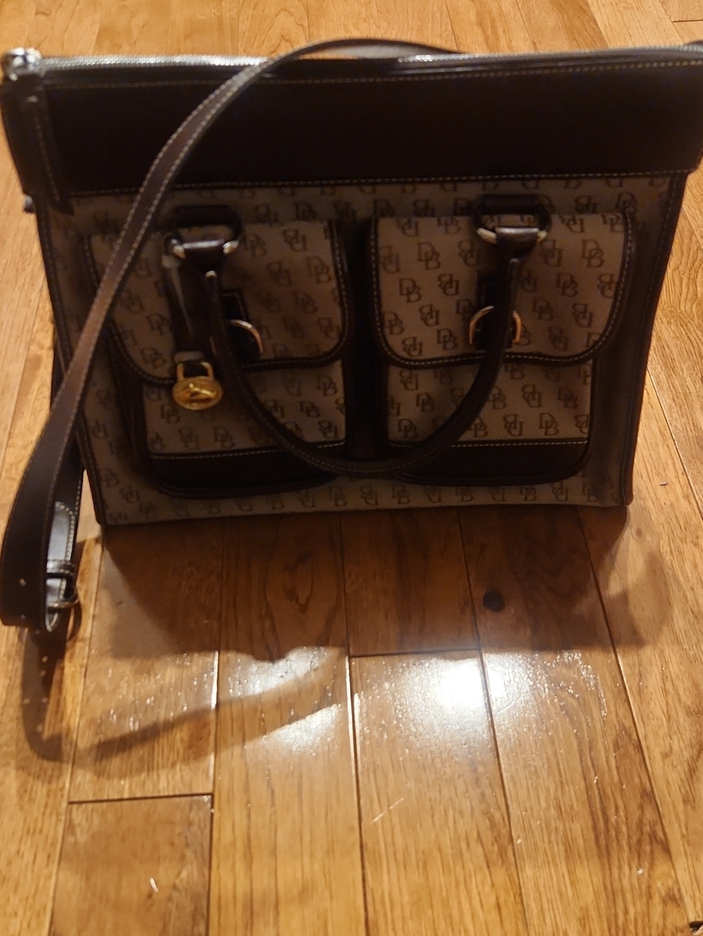 Dooney & Bourke Brown Signature Canvas Satchel